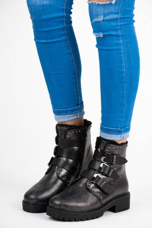 Štýlové zateplené čižmy od Betler s prackami JT39-2BR  - 1 Štýlové zateplené čižmy od Betler s prackami JT39-2BR  - 1