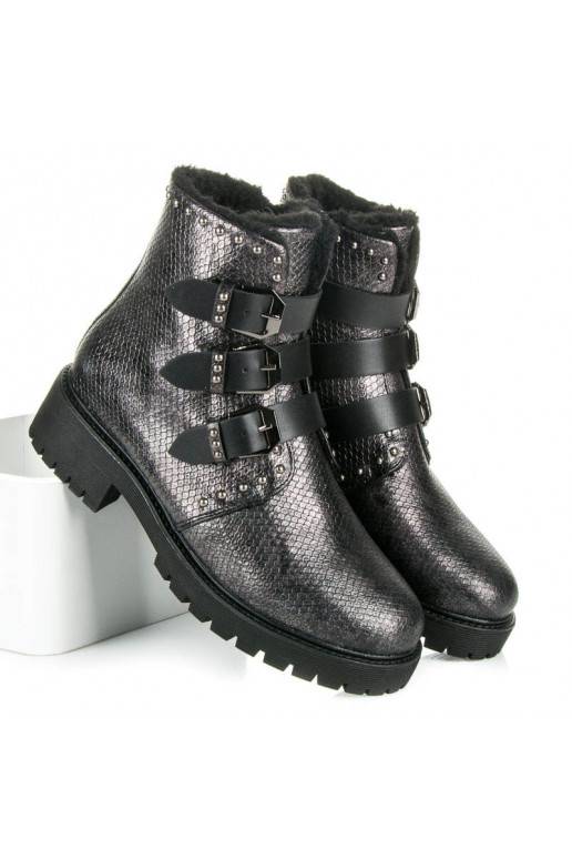 Štýlové zateplené čižmy od Betler s prackami JT39-2BR  - 2 Štýlové zateplené čižmy od Betler s prackami JT39-2BR  - 2