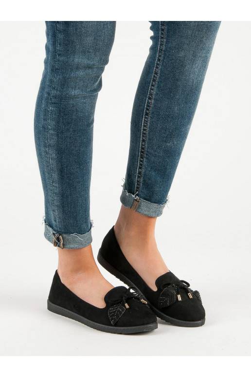 Čierne semišové balerínky SBHX-20B  - 7 Čierne semišové balerínky SBHX-20B  - 7