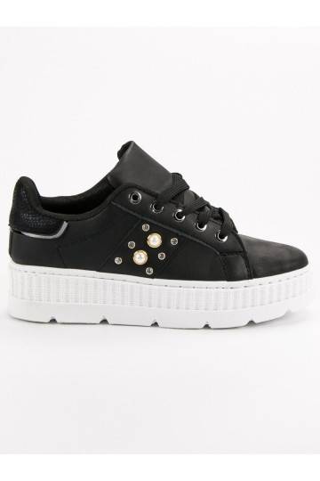 Čierne topánky na platforme  - 1 2