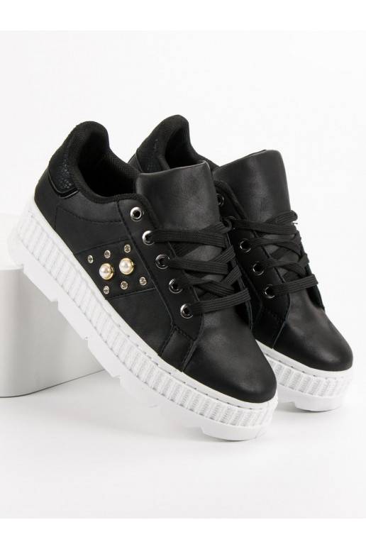 Čierne topánky na platforme  - 6 Čierne topánky na platforme  - 6