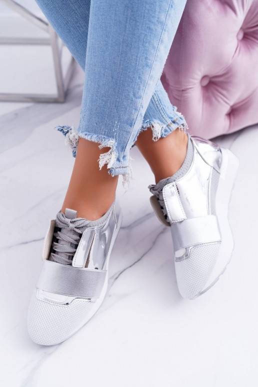 Lu Boo strieborné topánky športového štýlu Madoni BAT_980-10 SILVER LU BOO - 3 Lu Boo strieborné topánky športového štýlu Madoni BAT_980-10 SILVER LU BOO - 3