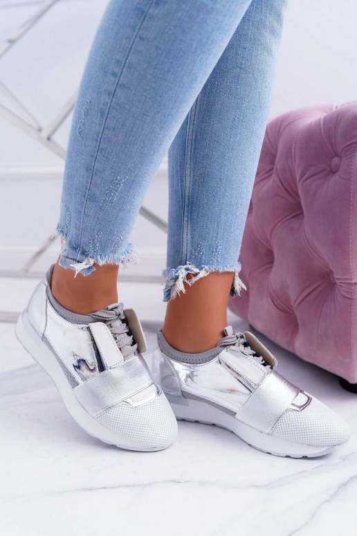 Lu Boo strieborné topánky športového štýlu Madoni BAT_980-10 SILVER LU BOO - 4 Lu Boo strieborné topánky športového štýlu Madoni BAT_980-10 SILVER LU BOO - 4