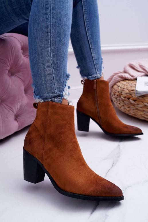 Čižmy na podpätku z hnedého semišu Niki BAT_RV9524 CAMEL Moow - 1 Čižmy na podpätku z hnedého semišu Niki BAT_RV9524 CAMEL Moow - 1