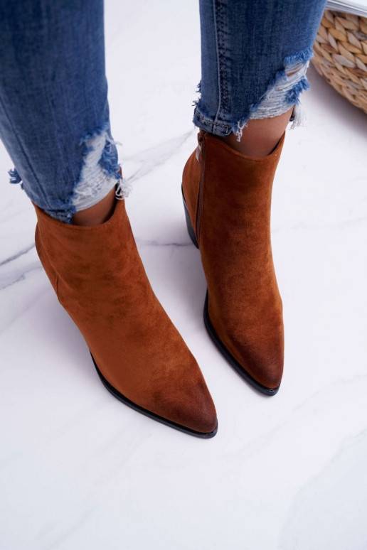 Čižmy na podpätku z hnedého semišu Niki BAT_RV9524 CAMEL Moow - 5 Čižmy na podpätku z hnedého semišu Niki BAT_RV9524 CAMEL Moow - 5