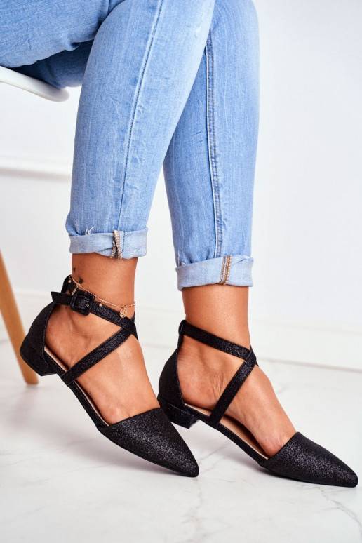 Lesklé balerínky so špicatým nosom Lesklé balerínky so špicatým nosom