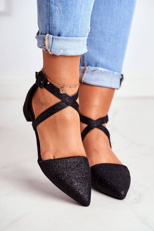 Lesklé balerínky so špicatým nosom Lesklé balerínky so špicatým nosom