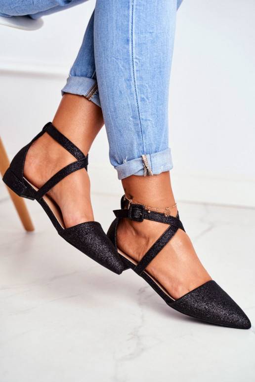 Lesklé balerínky so špicatým nosom Lesklé balerínky so špicatým nosom