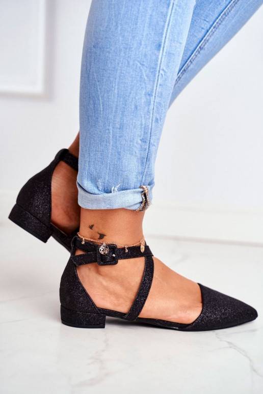 Lesklé balerínky so špicatým nosom Lesklé balerínky so špicatým nosom