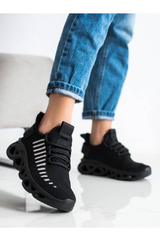 Čierne tenisky model topánok FASHION Čierne tenisky model topánok FASHION