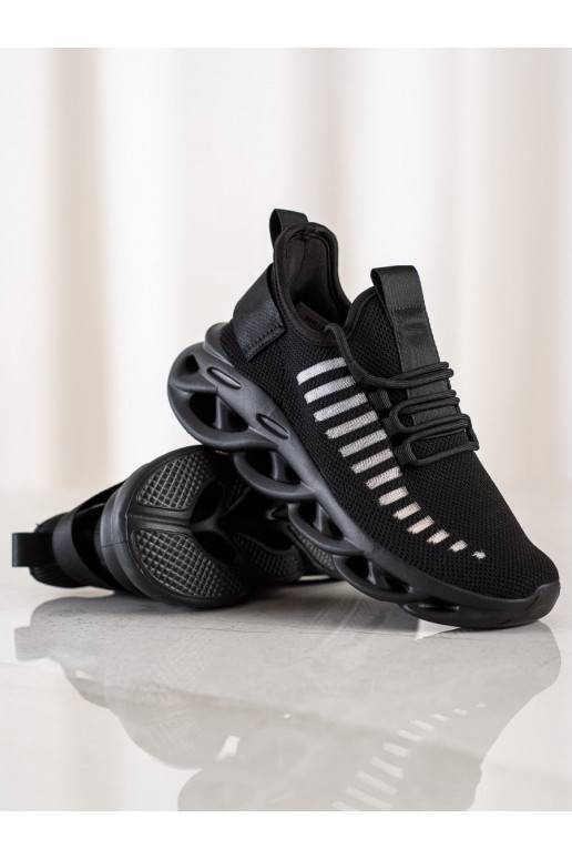 Čierne tenisky model topánok FASHION Čierne tenisky model topánok FASHION