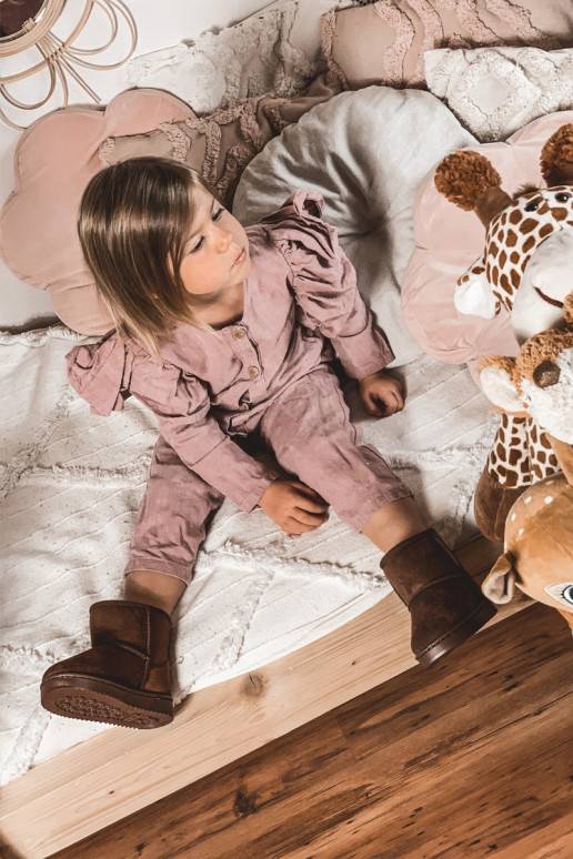 Teplé detské zimné čižmy v hnedej... Teplé detské zimné čižmy v hnedej...