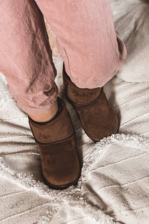 Teplé detské zimné čižmy v hnedej... Teplé detské zimné čižmy v hnedej...