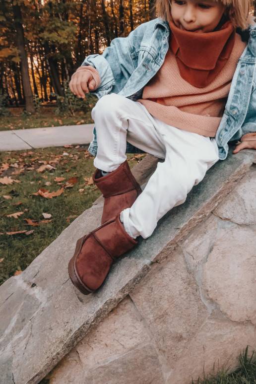 Teplé detské zimné čižmy v hnedej... Teplé detské zimné čižmy v hnedej...