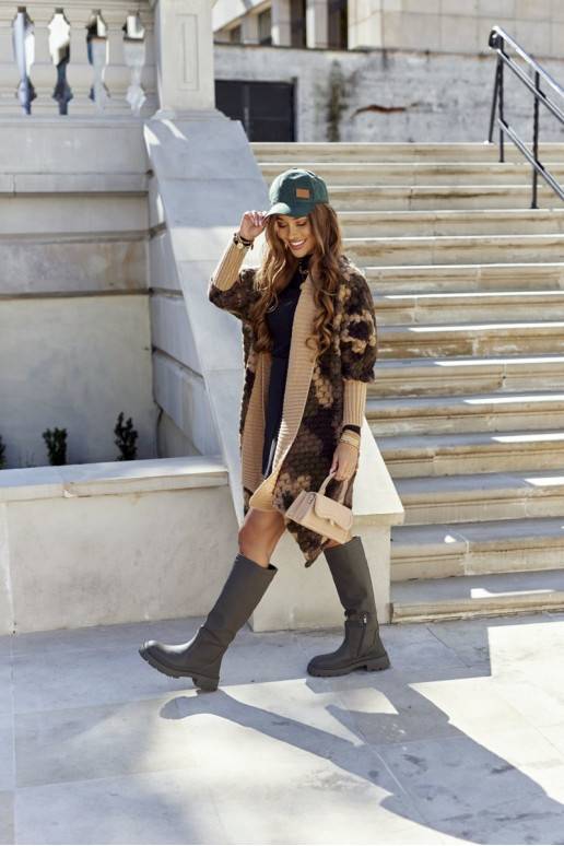 Dlhé čižmy v khaki farbe Whats Going On