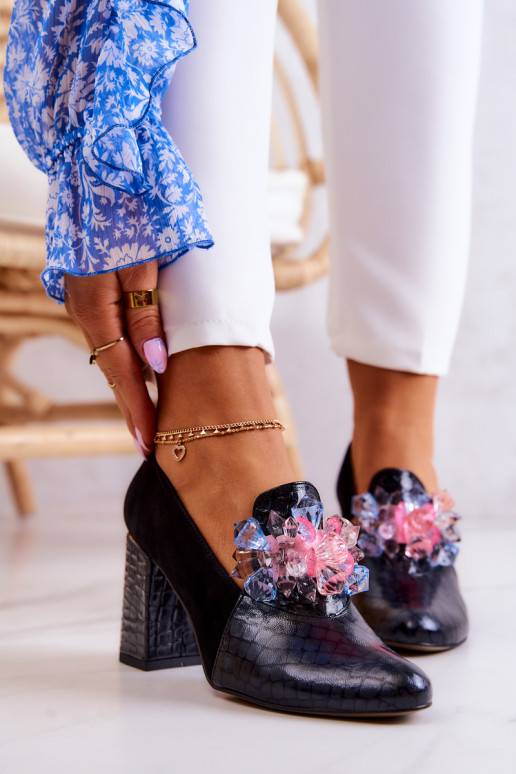 Topánky na podpätku čiernej farby Sofie Topánky na podpätku čiernej farby Sofie