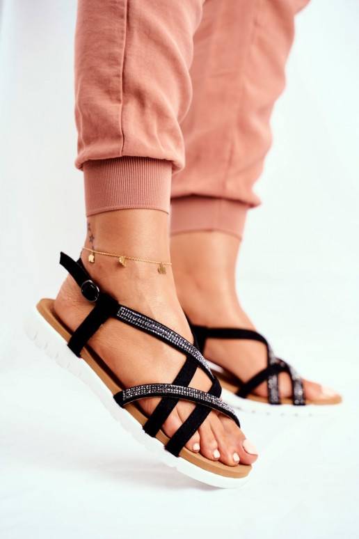 Dámske sandále Lu Boo s trblietavými...