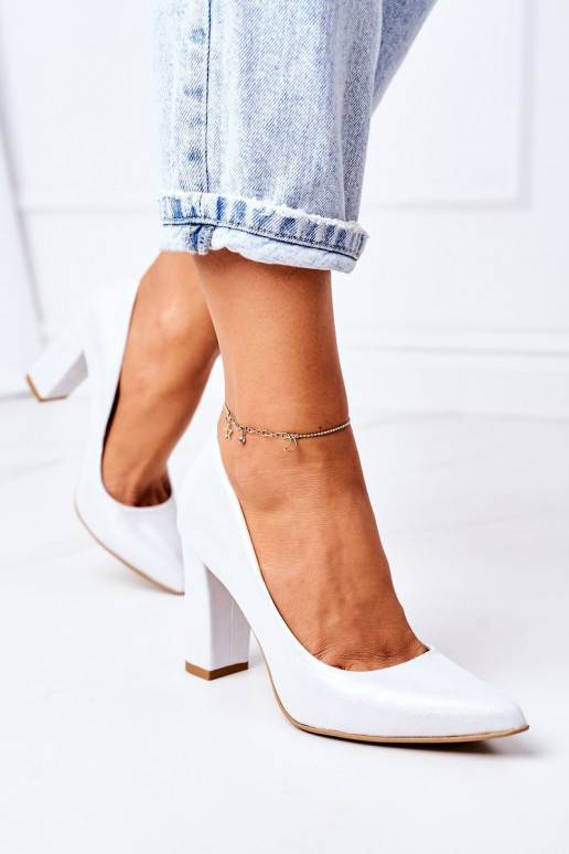 Strieborné saténové topánky