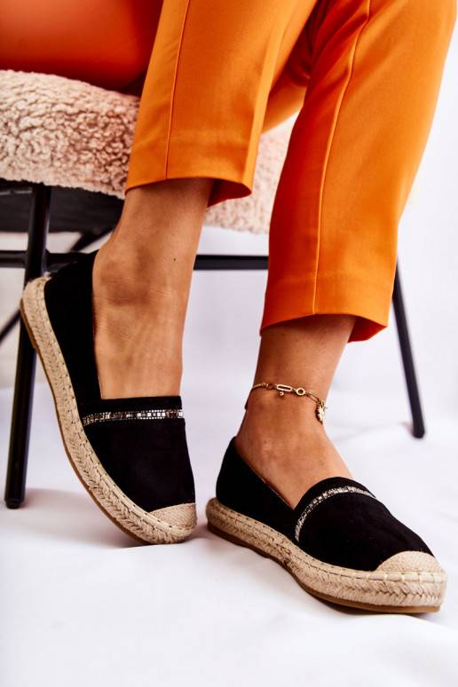 Čierne espadrilky Cersei nápadného... Čierne espadrilky Cersei nápadného...