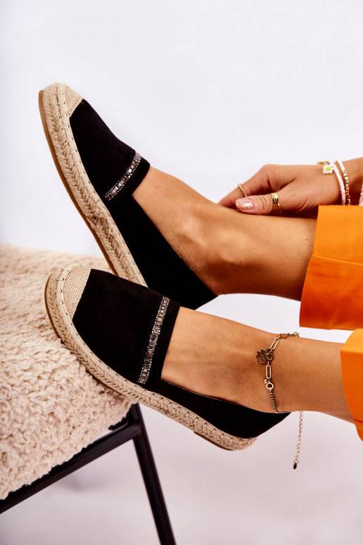 Čierne espadrilky Cersei nápadného... Čierne espadrilky Cersei nápadného...