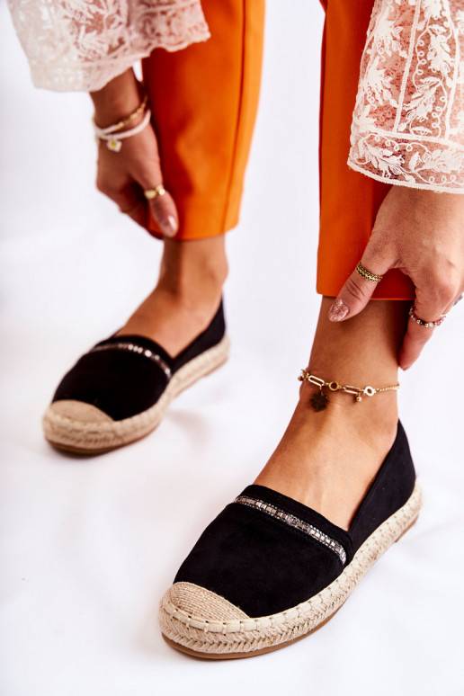 Čierne espadrilky Cersei nápadného... Čierne espadrilky Cersei nápadného...