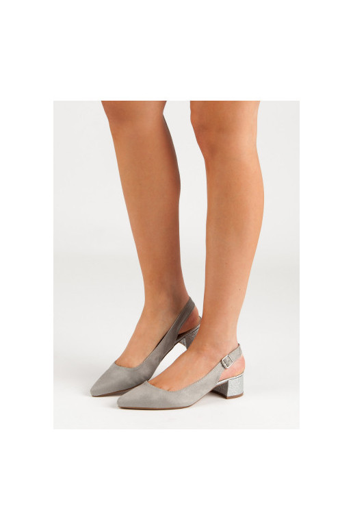 Topánky s lesklými podpätkami YL381G Topánky s lesklými podpätkami YL381G