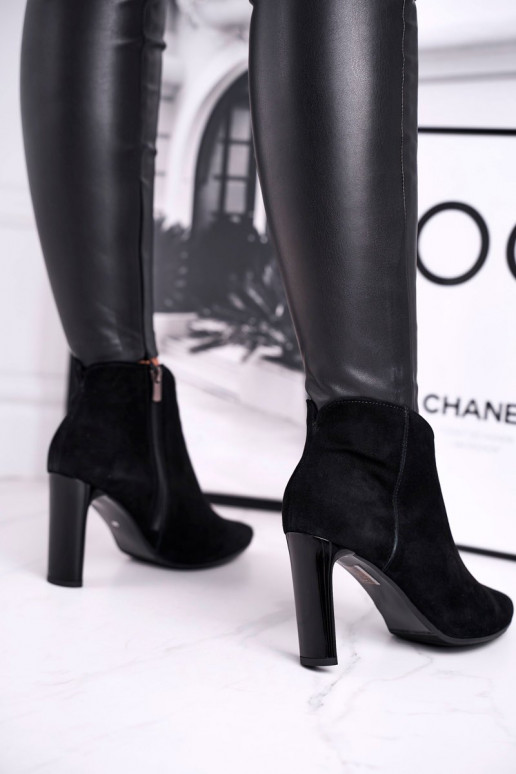 Čižmy s podpätkami Laura Messi čierne Čižmy s podpätkami Laura Messi čierne