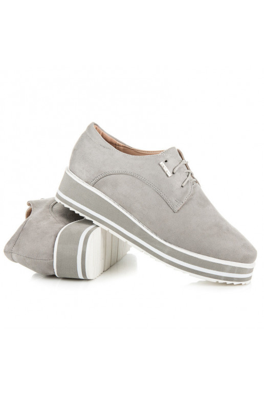 Šedé topánky na voľný čas Šedé topánky na voľný čas