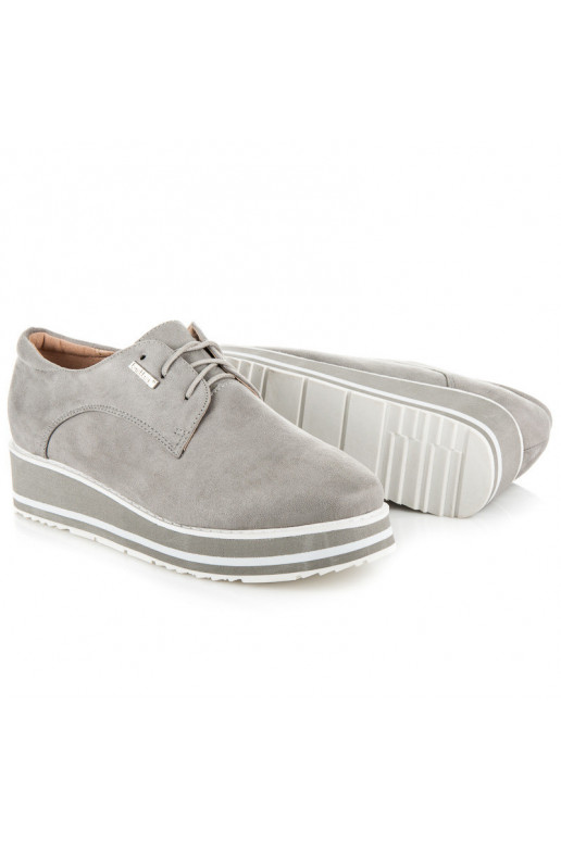 Šedé topánky na voľný čas Šedé topánky na voľný čas