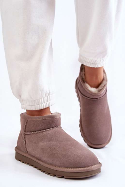 Semišové snehule v šedej farbe Shelie Semišové snehule v šedej farbe Shelie