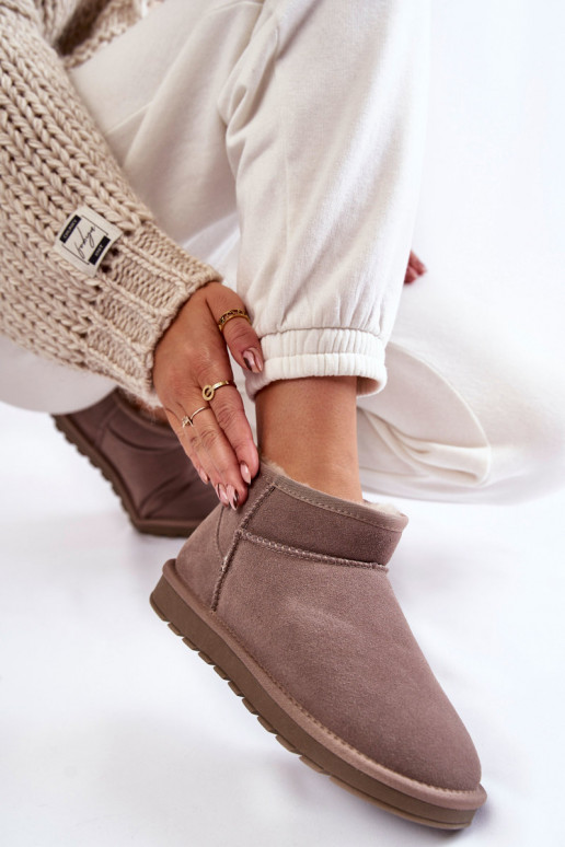 Semišové snehule v šedej farbe Shelie Semišové snehule v šedej farbe Shelie