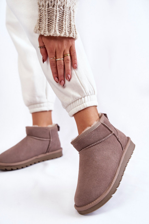 Semišové snehule v šedej farbe Shelie Semišové snehule v šedej farbe Shelie