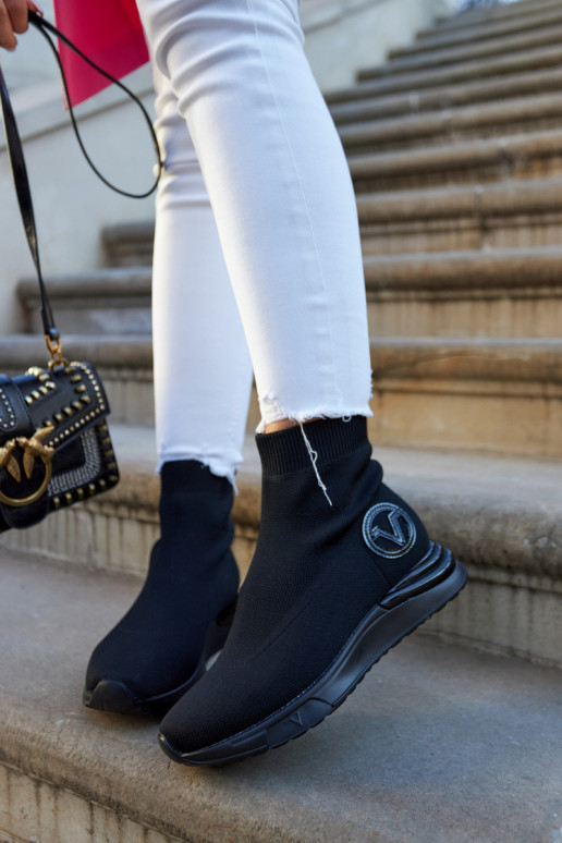 Čierne textilné športové topánky Runaway