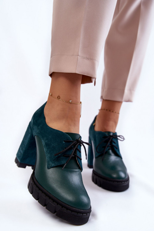 Semišové čižmy s platformou v zelenej... Semišové čižmy s platformou v zelenej...