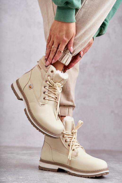 Teplé čižmy béžovej farby Liv Teplé čižmy béžovej farby Liv