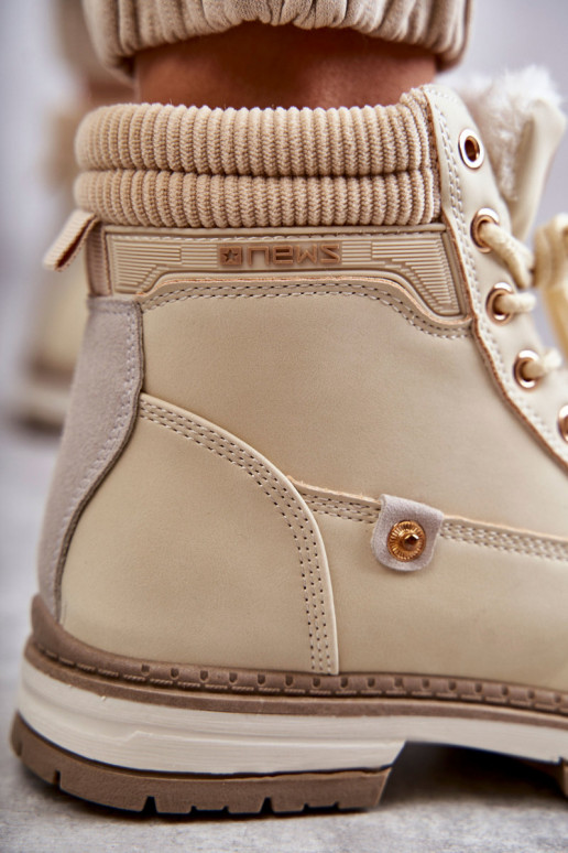 Teplé čižmy béžovej farby Liv Teplé čižmy béžovej farby Liv