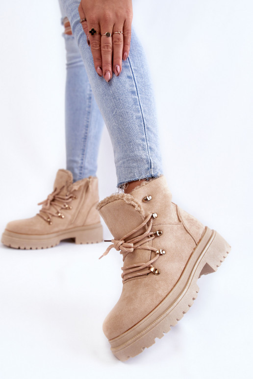 Béžové semišové čižmy Bellita Béžové semišové čižmy Bellita