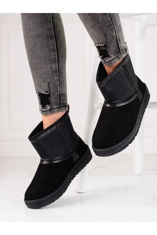 Semišové čierne dámske snehule BIG STAR Semišové čierne dámske snehule BIG STAR