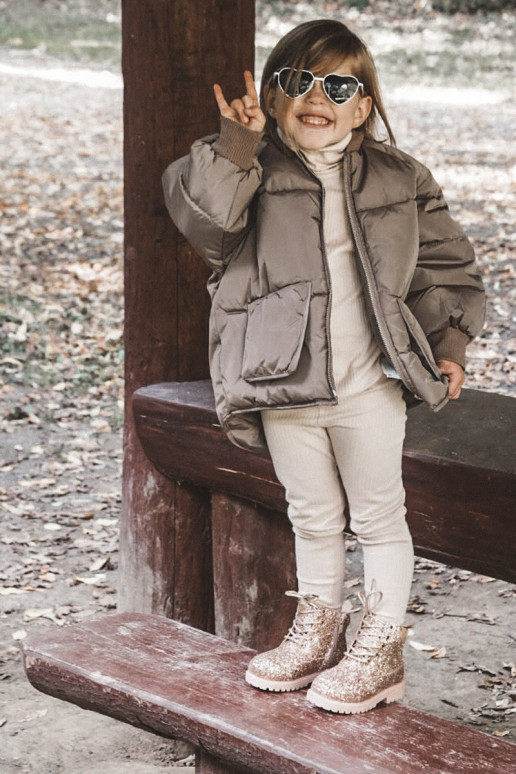 Trblietavé teplé detské čižmy v...