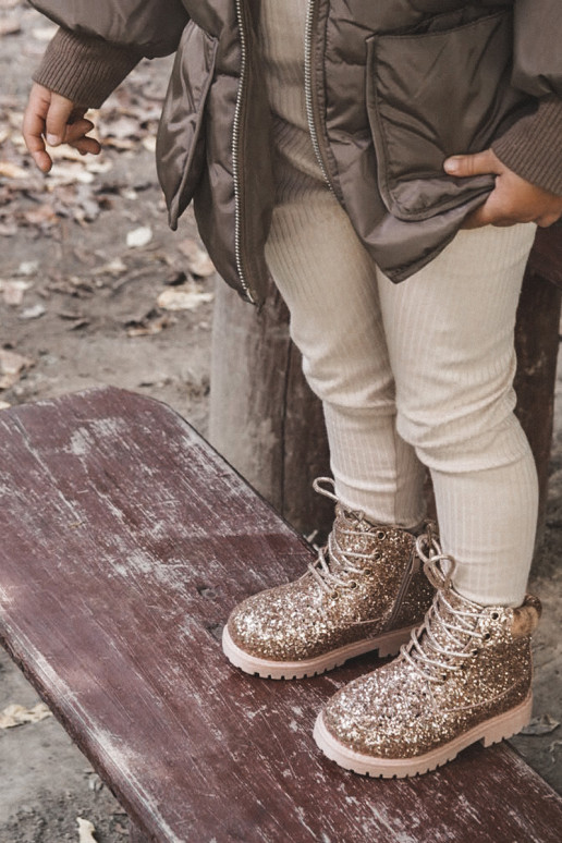 Trblietavé teplé detské čižmy v...