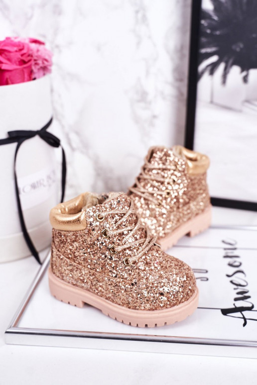 Trblietavé teplé detské čižmy v...