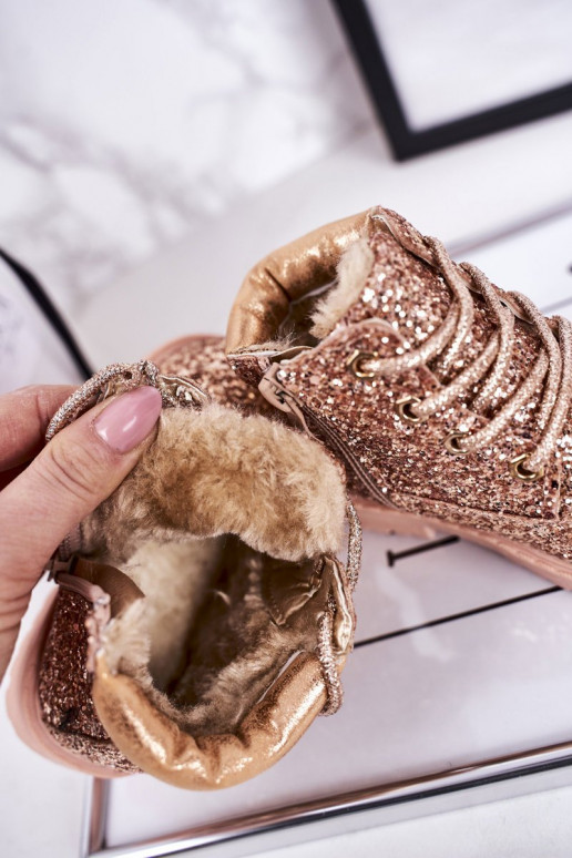 Trblietavé teplé detské čižmy v...