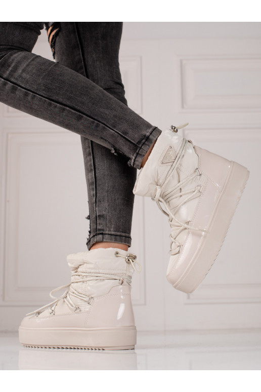 Dámske snehule svetlo béžové shelovet