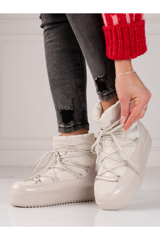 Dámske snehule svetlo béžové shelovet