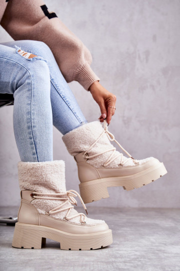 Béžové snehule s hrejivým... 2