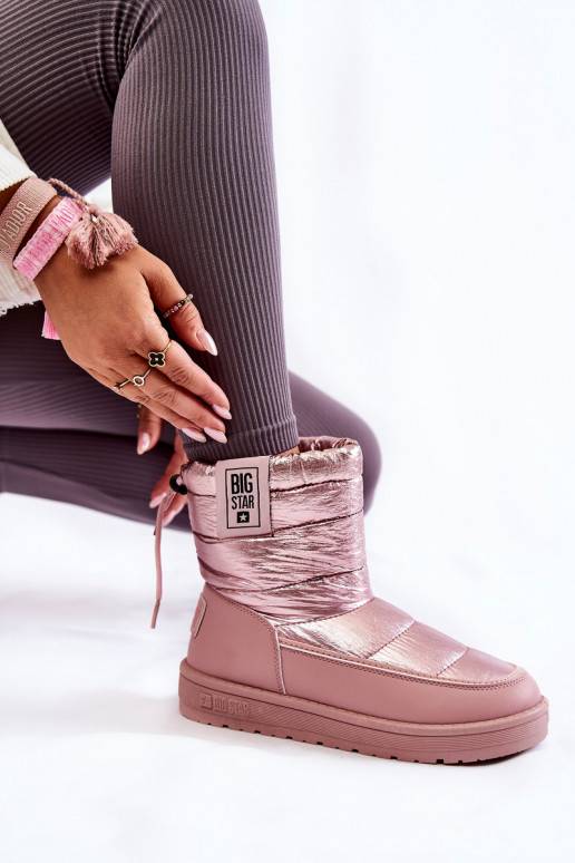Ružové zateplené dámske snehule Big Star