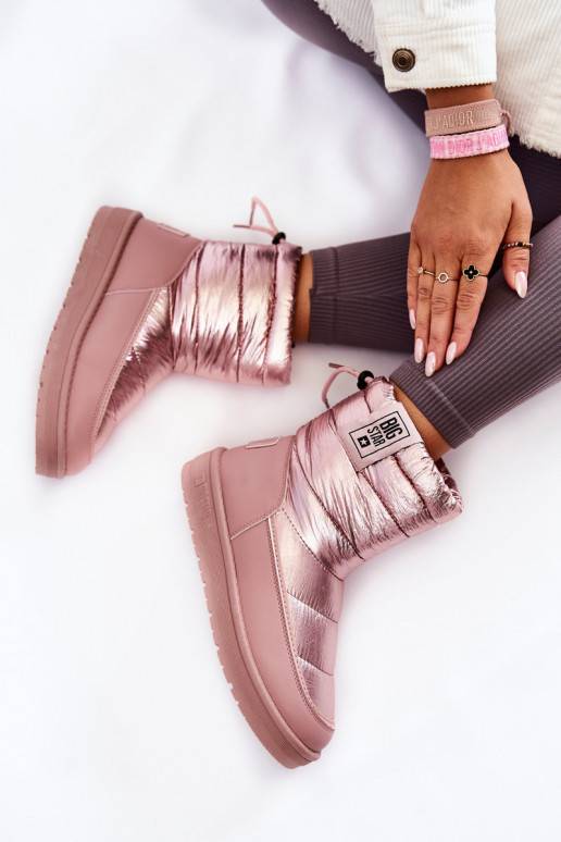 Ružové zateplené dámske snehule Big Star