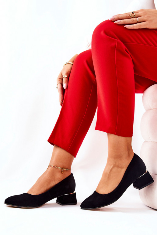 Čierne semišové dámske topánky Čierne semišové dámske topánky