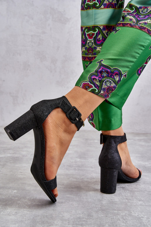 Maxim čierne lesklé vysoké lodičky