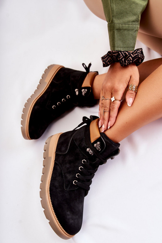 Čižmy s platformou v čiernej farbe Ressa Čižmy s platformou v čiernej farbe Ressa